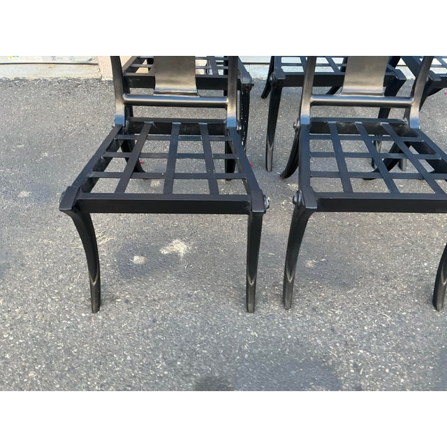 Metal Modern Mid-Century Style Klismos Patio Dining Chairs -6 For Sale - Image 7 of 13