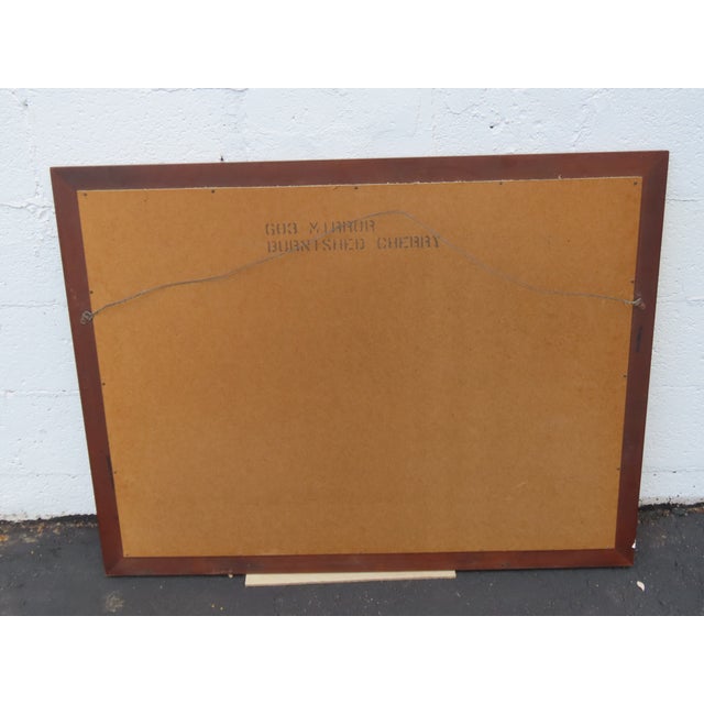 Large Cherry Vanity Dresser Bathroom Wall Mirror 6584 For Sale - Image 9 of 11