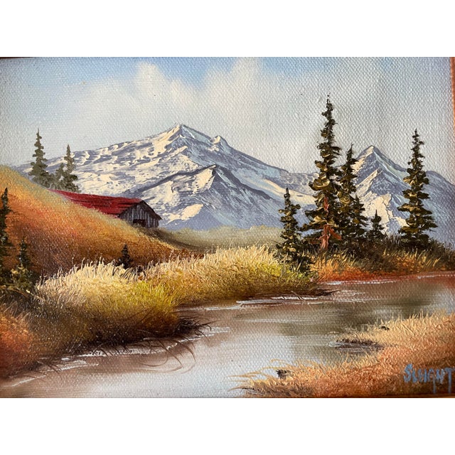 Late 20th Century Judy Sleight Signed Framed Oil on Canvas PNW Landscape For Sale In Seattle - Image 6 of 7