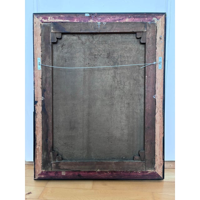 Antique Original Oil Painting of an Officer, Large Gentleman Portrait Painting For Sale - Image 11 of 11