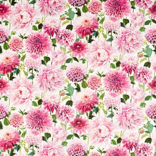 Harlequin Dahlia Fabric in Blossom/Emerald/New Beginnings For Sale