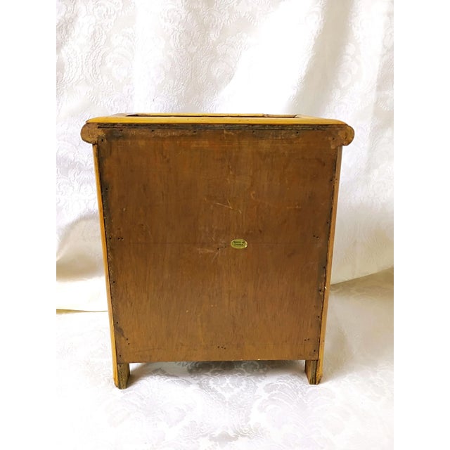 1970s Small Chest of Drawers Bamboo Coffee Bar Station Mini Pod Storage Late Mid Century Tiki Coastal Old Florida Kitchen Wooden Grandmillenial Decor For Sale - Image 5 of 10