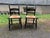 Mid 20th Century Set of 8 Hitchcock Style Black Painted Stenciled Dining Side Chairs With Rush Woven Seats For Sale In Washington DC - Image 6 of 15
