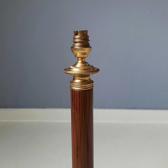Vintage Marble and Faux Bois Table Lamp, 1960s For Sale - Image 6 of 8