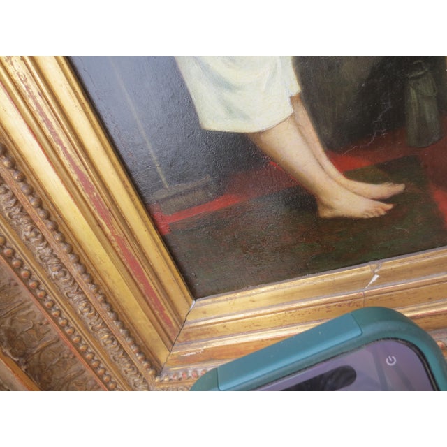 The School of Paris Paul DesireTrouillebert Oil on Panel "Tea Time" For Sale - Image 3 of 13