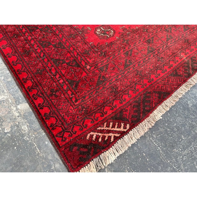 The Afghan Turkoman Tribal Runner rug is hand-knotted and 100% wool, This Afghan Turkoman rug will enhance your home's...