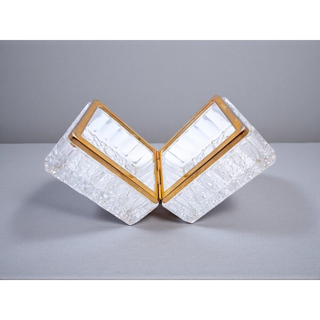 Baccarat-style crystal jewelry box, circa 1960s, vintage MCM. This jewelry box will add a touch of luxury and...