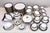 Rosenthal 1940’s Rosenthal Winifred v Porcelain 118 Piece Dinnerware Serverware Set White, Gold, Cobalt Blue For Sale - Image 4 of 12
