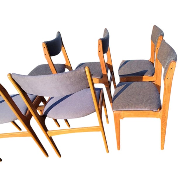 1950s Mid-Century Danish Teak Dining Table Chairs – Scandinavian Modern Set For Sale - Image 13 of 18