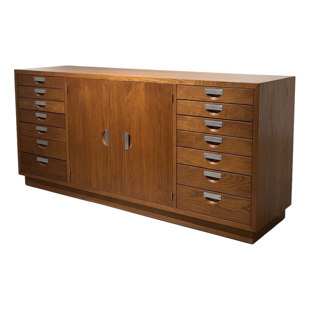 Mid-Century Modern French Industrial Workshop Counter, 1950s For Sale