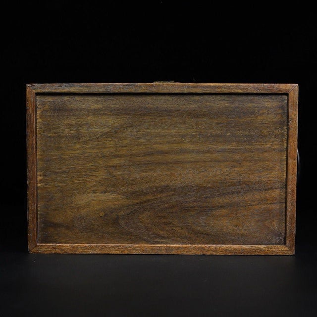 Chinese Rosewood Carved Dragon Treasure Box With Brass Hardware For Sale - Image 10 of 10