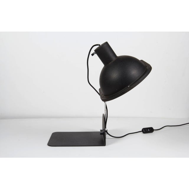 1970 Black Satin Italian Table Lamp by Luci Design Grignani For Sale - Image 9 of 11