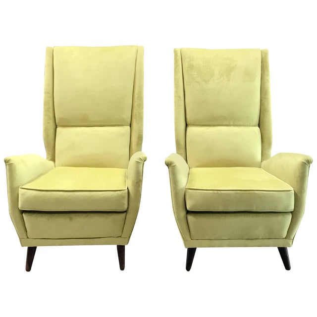Italian Upholstered Armchairs by ISA - a Pair For Sale - Image 10 of 10