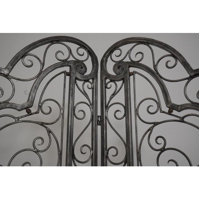 Metal Maitland Smith Iron & Bronze 2 Section Room Divider For Sale - Image 7 of 12