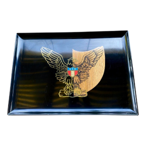 Vintage Couroc Bicentennial Eagle Tray – Patriotic American Shield Inlay – Monterey California