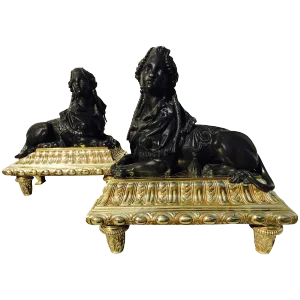Bronze Chenets - a Pair