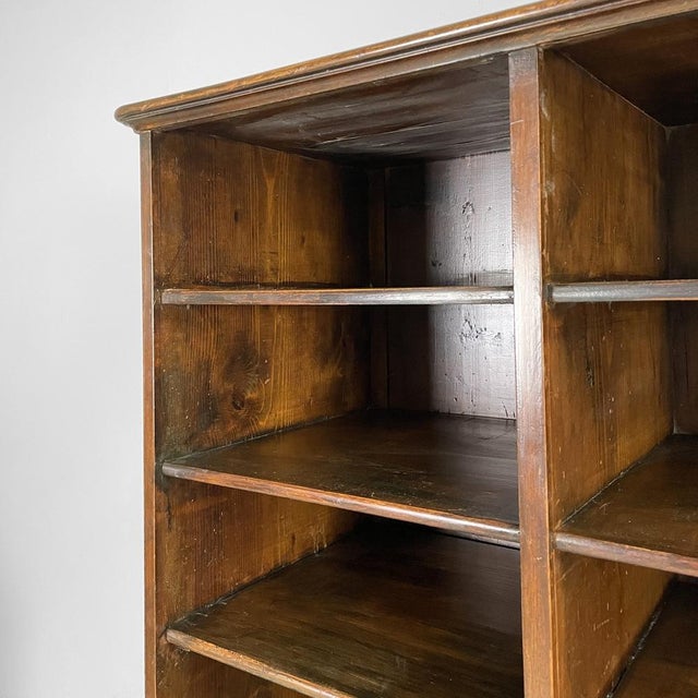 1930s Italian 19th Century Style Wooden Cabinet or Bookcase, 1930s For Sale - Image 5 of 17
