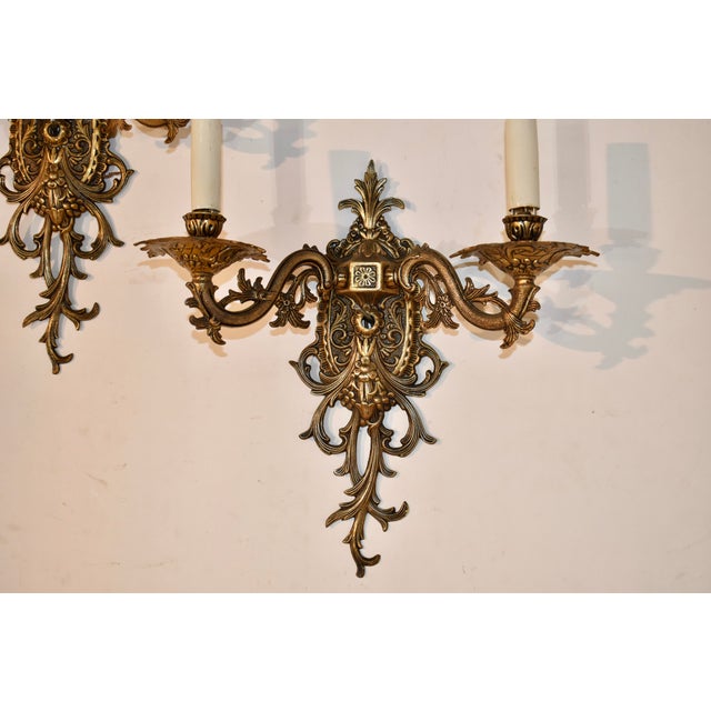 Circa 1960's Pair of Halcolite Wall Sconces For Sale - Image 11 of 11