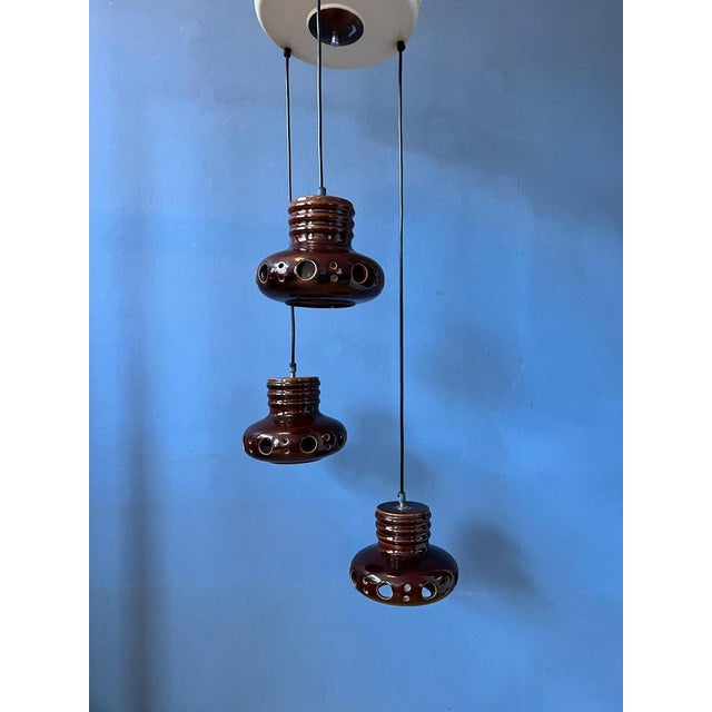Ceramic Cascade Pendant Light, West Germany, 1970s For Sale - Image 10 of 10