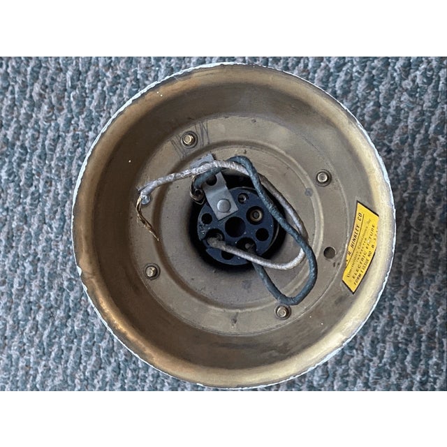 Late 20th Century Vintage Mid Century Modern Style Berry Disign Frosted Glass Ceiling Mount Light For Sale - Image 5 of 8