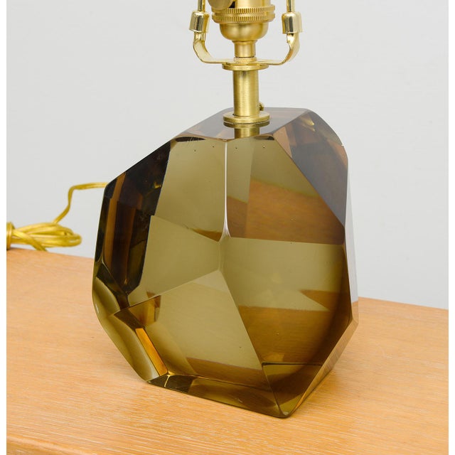 Pair of Contemporary Murano Amber Table Lamps For Sale In New York - Image 6 of 7