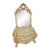 Late 20th Century Italian Silik Rococo Revival Hand Painted Bombe Dresser With Mirror For Sale