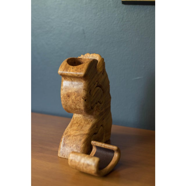Vintage Sculptural Maple Burl Wood Jewelry Puzzle Box by Fred and Marilyn Buss For Sale - Image 9 of 11