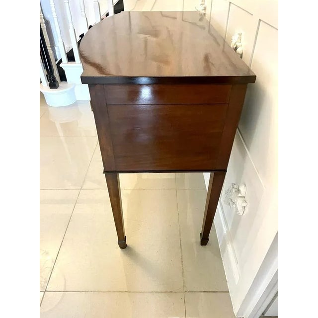 Late 19th Century Small Victorian Mahogany Bow Fronted Sideboard, 1880s For Sale - Image 5 of 8