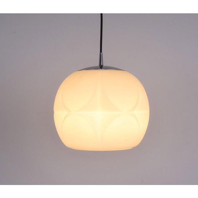 Black Opaline Glass Pendant Lamp from Peill & Putzler, 1960s For Sale - Image 8 of 11
