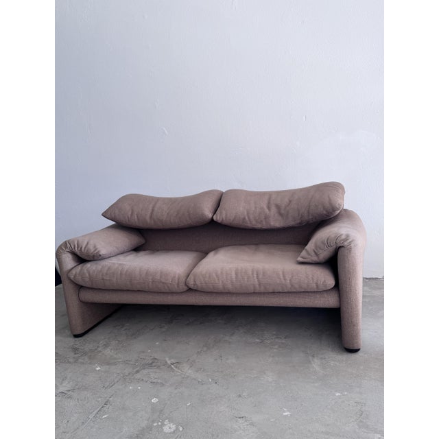 Vintage Two-Seater Sofa by Vico Magistretti for Cassina, 1970s For Sale - Image 9 of 16
