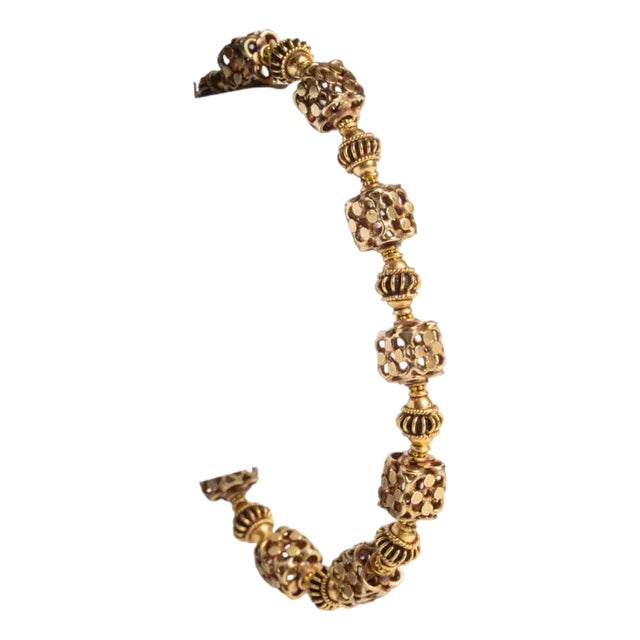 18k Gold Bracelet With Sapphire and Diamond Clasp by Deborah Lockhart Phillips For Sale