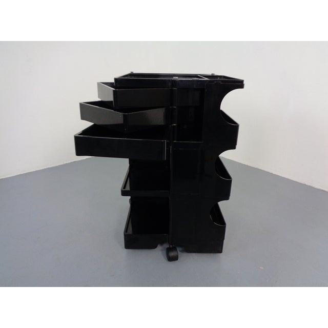 Bieffeplast Black Boby Trolley by Joe Colombo for Bieffeplast, Italy, 1960s For Sale - Image 4 of 16