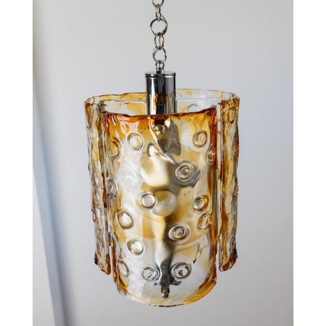 Large Vintage Murano Glass Ceiling Lamp by Toni Zuccheri for Mazzega, Italy, 1970s For Sale - Image 8 of 11