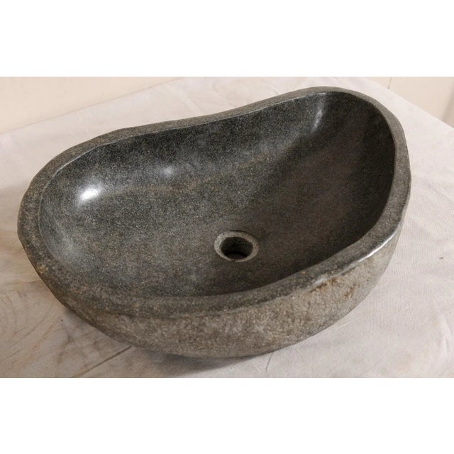 Polished River Rock Sinks - a Pair For Sale - Image 9 of 13