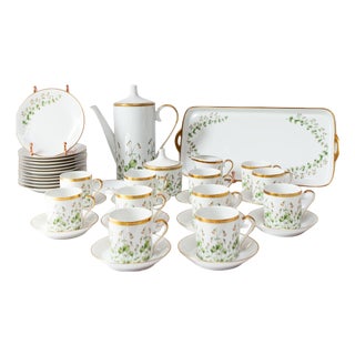Linnaea Borealis Porcelain Coffee Set from Hackefors, 1970, Set of 38 For Sale