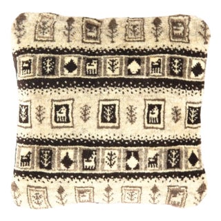 Fine Hand Knotted Persian Gabbeh Pillow For Sale