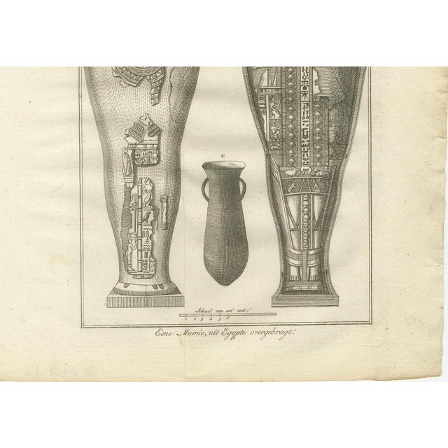Egyptian Mummy and Sarcophagus with Canopic Jar, 1776, Paper For Sale - Image 3 of 10