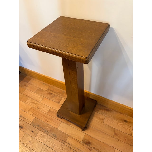 Wood 1990s Oak Plant Stand For Sale - Image 7 of 7