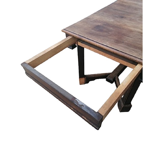 Brown Extendable Table in Wood, 1890s For Sale - Image 8 of 9
