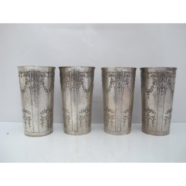 Barbour Silver Company (BSC) sterling silver water tumbler set of 4. BSC became part of International Silver in 1898....