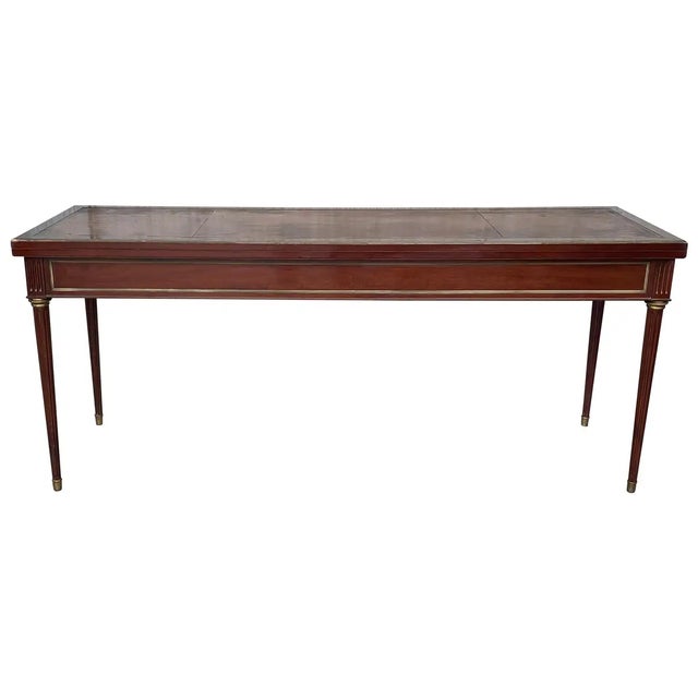 Louis XVI Style Mahogany Convertible Console For Sale - Image 11 of 11