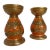 1960s Aldo Londi for Rosenthal Netter Mid Century Modern Pottery Sunburst Candle Holders by Bitossi- Set of 2 For Sale