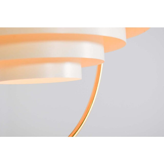 Gold Mid-Century Space Age Pendant Light, Denmark, 1970s For Sale - Image 8 of 9