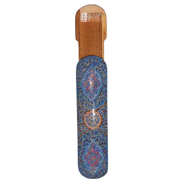 Traditional Handmade Persian Pen Case, Persian Khatam Sliding Pen Case For Sale - Image 3 of 8