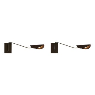 Small Plume Wall Lamps in Lacquered Metal by Christophe Pillet for Oluce, Set of 2 For Sale