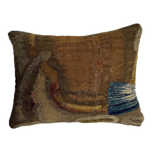 Antique 17th Century Brussels Tapestry Pillow For Sale