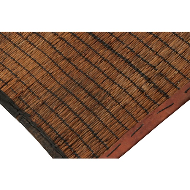 Vintage Tuareg Mat Runner, Luminous Bronze With Rich Brown Stripes - Rug & Kilim For Sale In New York - Image 6 of 6