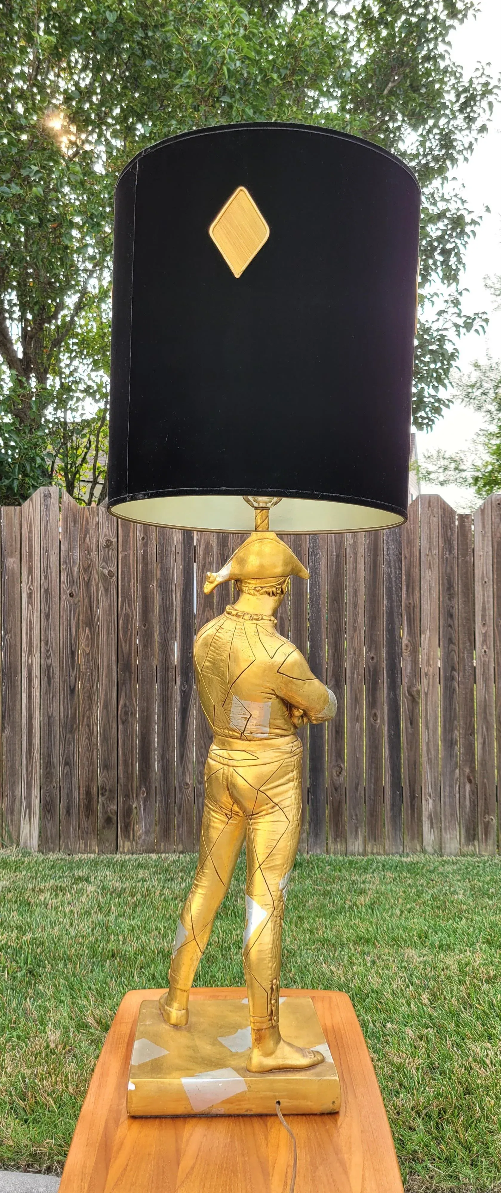 Mid Century Harlequin Jester Lamp | Chairish