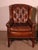 Vintage Wingback Chesterfield Chairs in Brown Leather, 1990s, Set of 2 For Sale - Image 3 of 11