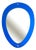Italian Blue Glass Mirror, 1950s For Sale